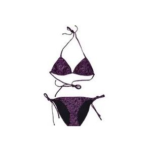 Versace Verstelbare driehoekige bikinitop , Purple , Dames , Maat: S