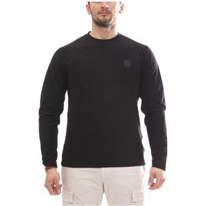 Stone Island, Heren, Tops, Zwart, Maat: M Katoen,