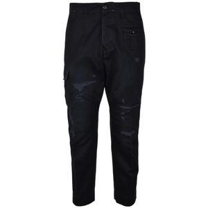 Dondup, Heren, Broeken, Zwart, Maat: W36 Katoen,