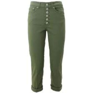 Dondup, Dames, Broeken, Groen, Maat: W26 Katoen,