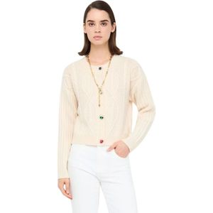 Liu Jo, Dames, Truien, Beige, Maat: M Wol,