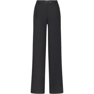 Jane Lushka, Dames, Broeken, Zwart, Maat: M Jersey,