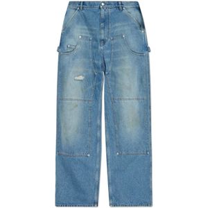 Moschino, Heren, Jeans, Blauw, Maat: L Katoen,