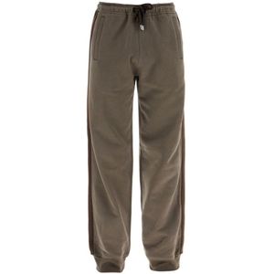 Lanvin, Heren, Broeken, Bruin, Maat: L Katoen,