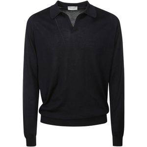 John Smedley, Heren, Tops, Blauw, Maat: XL Katoen,