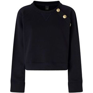 Pinko, Dames, Sweatshirts & Hoodies, Blauw, Maat: XS Katoen,