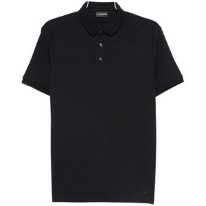 Emporio Armani, Heren, Tops, Blauw, Maat: XL Katoen,