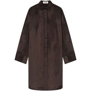 Aeron, Dames, Jurken, Bruin, Maat: S