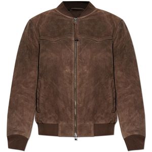 AllSaints, Heren, Jassen, Bruin, Maat: S Suède,