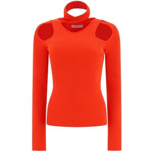 Coperni, Dames, Truien, Oranje, Maat: S Viscose,
