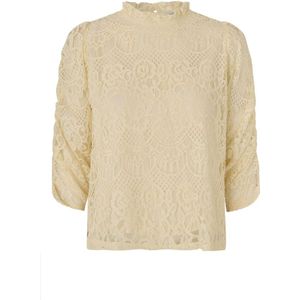Lollys Laundry, Dames, Blouses & Shirts, Beige, Maat: M Katoen,