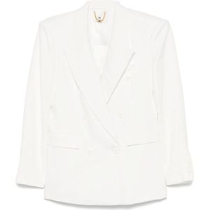 Elisabetta Franchi, Dames, Jassen, Beige, Maat: L