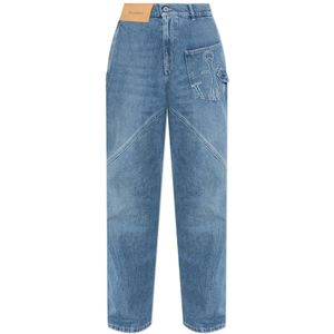 JW Anderson - Jeans - Blauw - Dames - Katoen - Boyfriend Cut