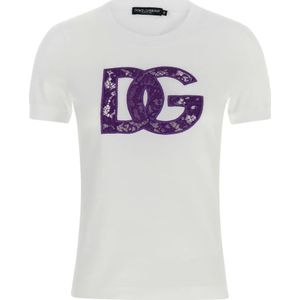 Dolce & Gabbana, Dames, Tops, Wit, Maat: S Jersey,