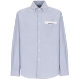 Palm Angels - Sartorial Tape - Overhemd - Lichtblauw - Katoen - Button-down Kraag
