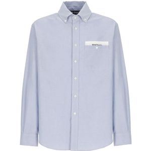 Palm Angels - Sartorial Tape - Overhemd - Lichtblauw - Katoen - Button-down Kraag