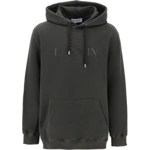 Lanvin, Heren, Sweatshirts & Hoodies, Grijs, Maat: L Katoen,