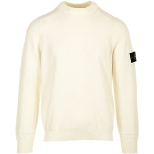 Stone Island, Heren, Truien, Wit, Maat: 2XL