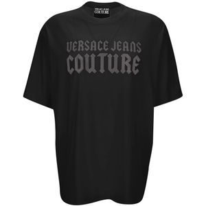 Versace Jeans Couture, Heren, Tops, Zwart, Maat: S Katoen,