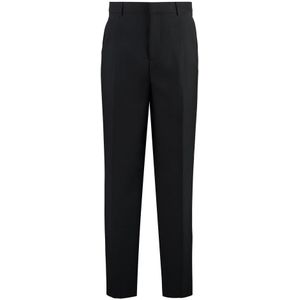 Versace, Heren, Broeken, Zwart, Maat: L Wol,