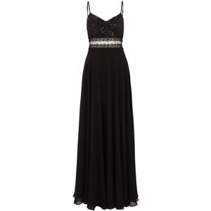 Vera Mont - Avondjurk - Zwart - Mouwloos - V-hals - Verstelbare Bandjes