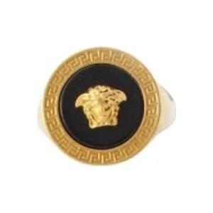 Versace Medusa Relief Ring , Black , Heren , Maat: 52 MM