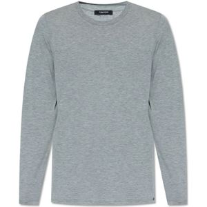 Tom Ford, Heren, Tops, Grijs, Maat: S Katoen,
