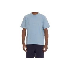 Autry Heldere Blauwe Logo Print T-shirt , Blue , Heren , Maat: S