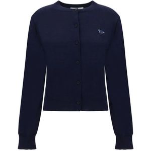 Maison Kitsuné, Dames, Truien, Blauw, Maat: S Wol,