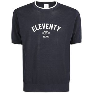 Eleventy, Heren, Truien, Blauw, Maat: XL Katoen,