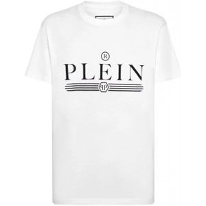 Philipp Plein, Heren, Tops, Wit, Maat: M Katoen,