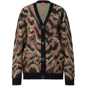 Hugo Boss, Dames, Truien, Bruin, Maat: XL Wol,