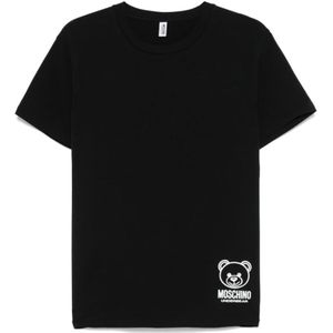 Moschino, Heren, Tops, Zwart, Maat: L