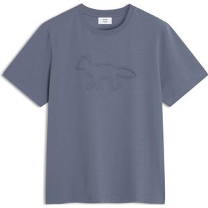 Maison Kitsuné, Heren, Tops, Blauw, Maat: S Katoen,