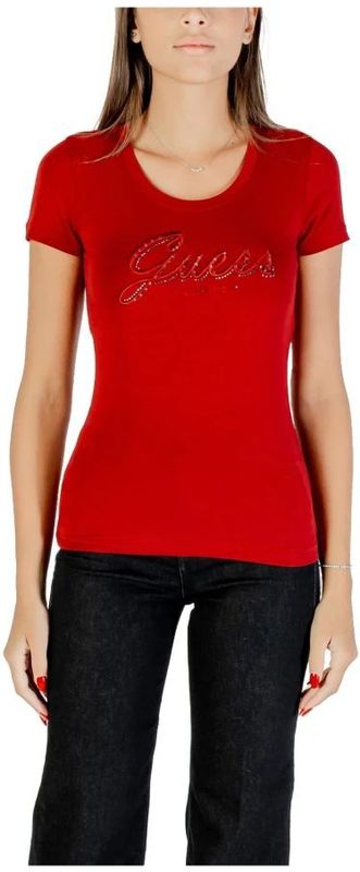 Guess - Script Logo - T-shirt - Dames - Geborduurd