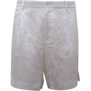 Dolce & Gabbana, Heren, Korte broeken, Wit, Maat: XL Linnen,