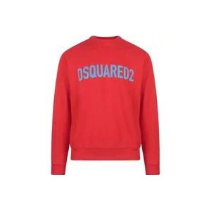 Dsquared2 Klassieke Katoenen Sweatshirt , Red , Heren , Maat: M