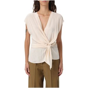 Liu Jo, Dames, Tops, Beige, Maat: S