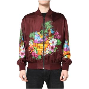 Dolce & Gabbana - Maroon - Bomberjack - 100% Zijde