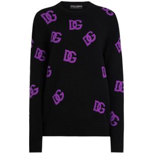 Dolce & Gabbana, Dames, Truien, Zwart, Maat: XS