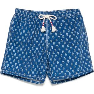 MC2 Saint Barth, Heren, Badkleding, Blauw, Maat: S Poliester,