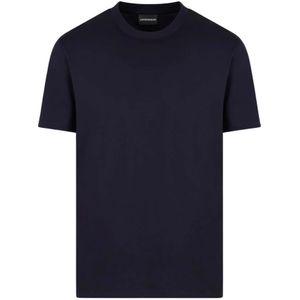 Emporio Armani, Heren, Tops, Blauw, Maat: L Katoen,