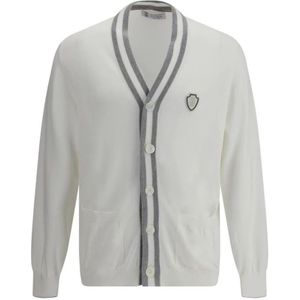 Brunello Cucinelli, Heren, Truien, Wit, Maat: M Katoen,