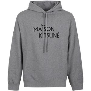 Maison Kitsuné, Heren, Sweatshirts & Hoodies, Grijs, Maat: L Katoen,