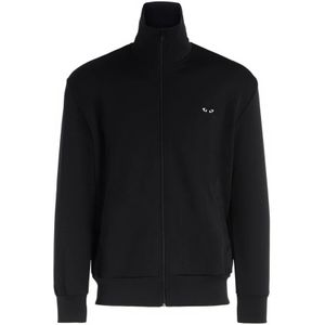 Comme des Garçons Play, Heren, Sweatshirts & Hoodies, Zwart, Maat: M Poliester,