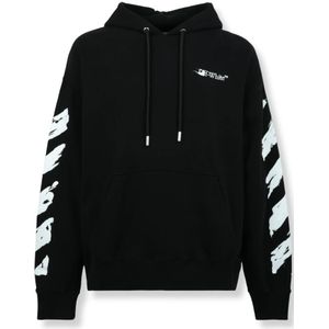 Off White, Heren, Sweatshirts & Hoodies, Zwart, Maat: L Katoen,