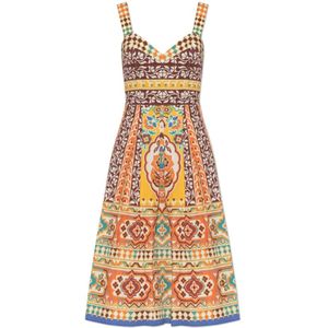 Etro, Dames, Jurken, Veelkleurig, Maat: S Katoen,