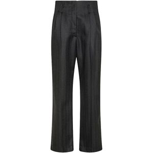 Forte Forte, Dames, Broeken, Zwart, Maat: M Wol,