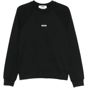 Msgm - Zwarte Sweatshirt - Dames - Katoen
