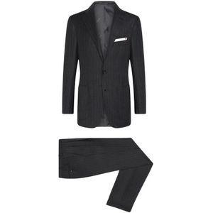 Kiton, Heren, Pakken, Grijs, Maat: 3XL Wol,